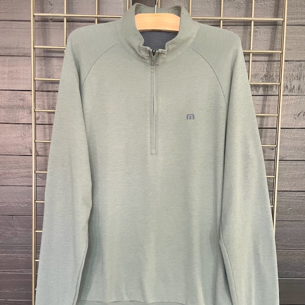 TRAVIS MATHEW Mens Quarter-Zip, Sz L